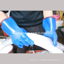 Акрил с подкладкой зимние ПВХ работы перчатки